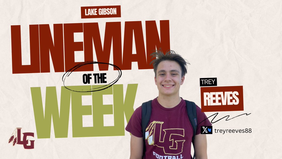 LOW for the week of April 1, @TreyReeves88 . Trey is a Sophomore TE for us and has really been working hard this offseason, not only with football, he wrestled, and is on the weightlifting team. @LakeGibsonFB #BOE #TANK