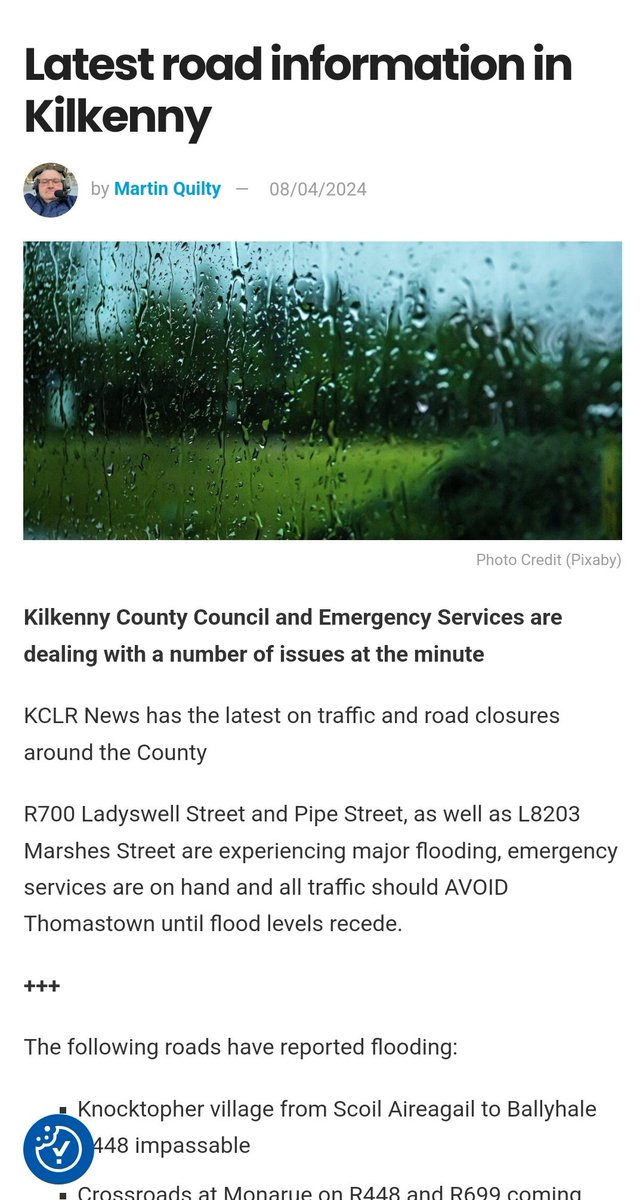 They've taken the roads in!!!! #Kilkenny #Storm #rain