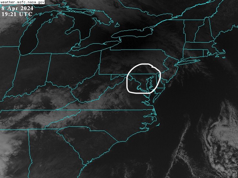 Bike ride during today’s partial solar eclipse here in #newmarketmd. The eclipse highlighted the beautiful altocumulus castellanus clouds that were barely visible over central MD in #goes16 imagery. Winds 6 to 8 kts from the SE. @dcmdvaweather @CloudAppSoc #mdwx #clouds