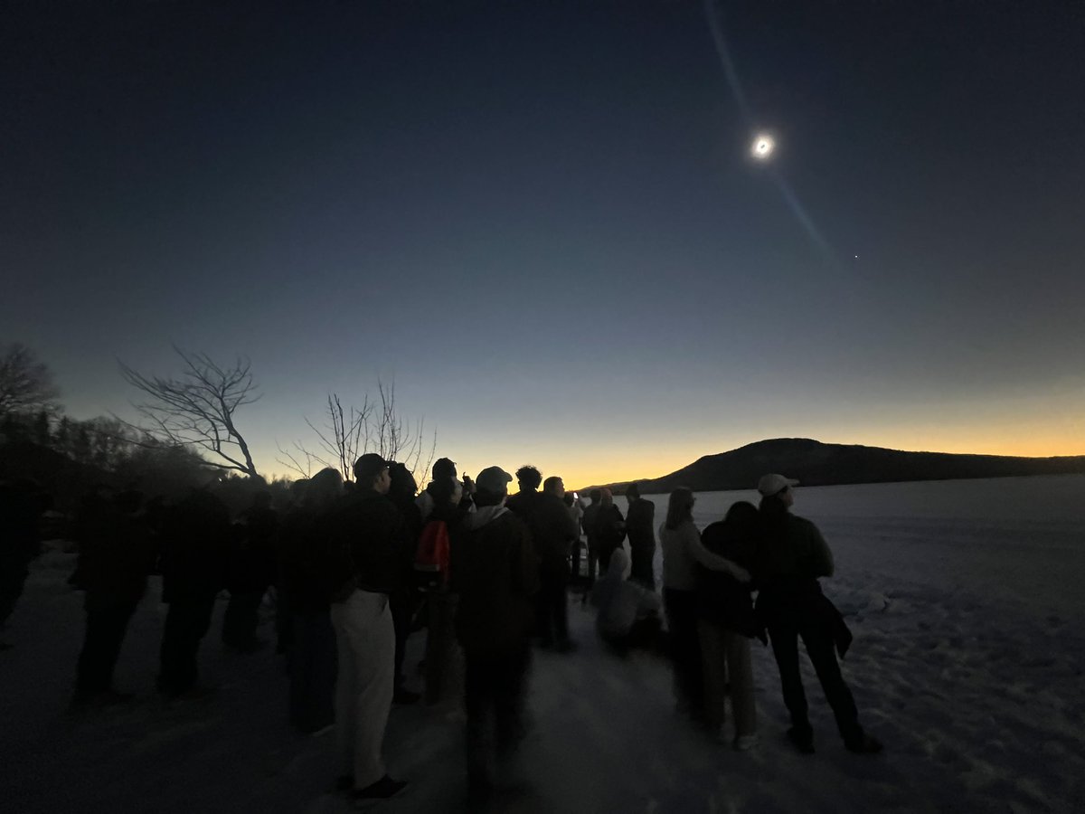 Professor Felicia McBride’s Astrophysics class drove out to Jackman, Maine to watch the eclipse!