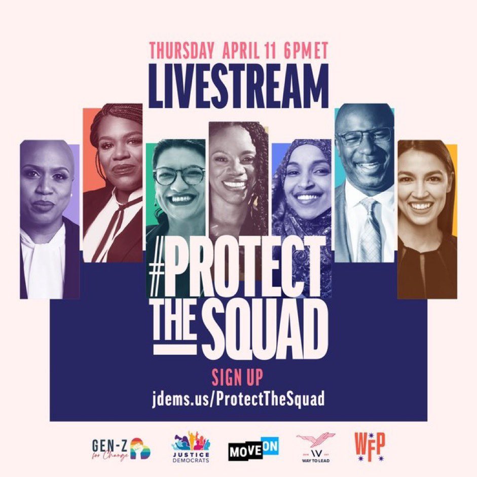 Gen-Z is committed to protecting The Squad from AIPAC and Trump-backed mega-donors. Join us this Thursday at 6pm ET to discuss the importance of re-electing these youth and progressive champions!⬇️ jdems.us/ProtectTheSquad