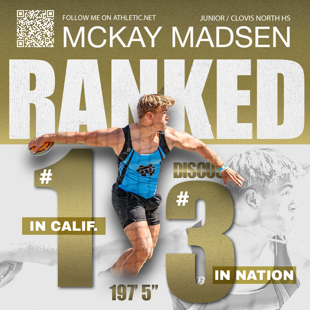 197'5' as a junior. ⚡️⚡️@McKayMadsen @ThrowersUni @cntrack @CNECBroncos