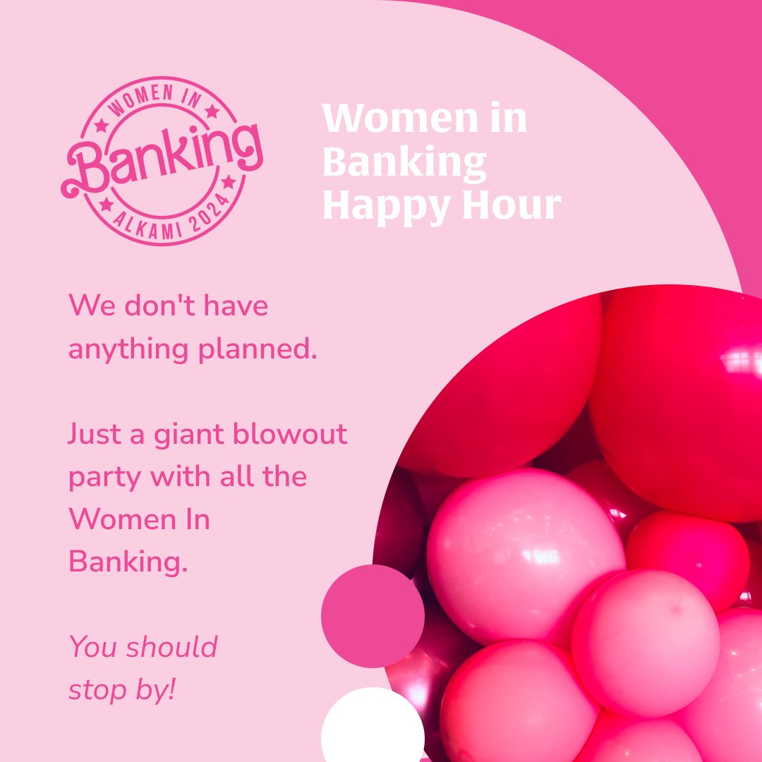 Stop by from 4:45-6pm In the Grapevine Foyer! Everyone's invited.  If you're there, post your pictures and tag us: #WomeninBanking #AlkamiColab