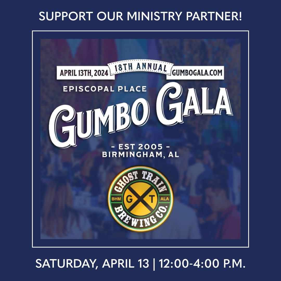 Join us at Ghost Train Brewing this Saturday, April 13, noon-4:00 p.m., to support Advent's ministry partner, Episcopal Place. Advent has two teams entering gumbos! If you’d like to assist Advent's teams, contact Adam Young. EpiscopalPlace.org/GumboGala24