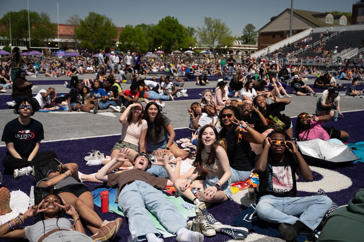 Scenes from the total solar eclipse celebration at UCA. 🐻 We had the best time experiencing totality with all of you today!
