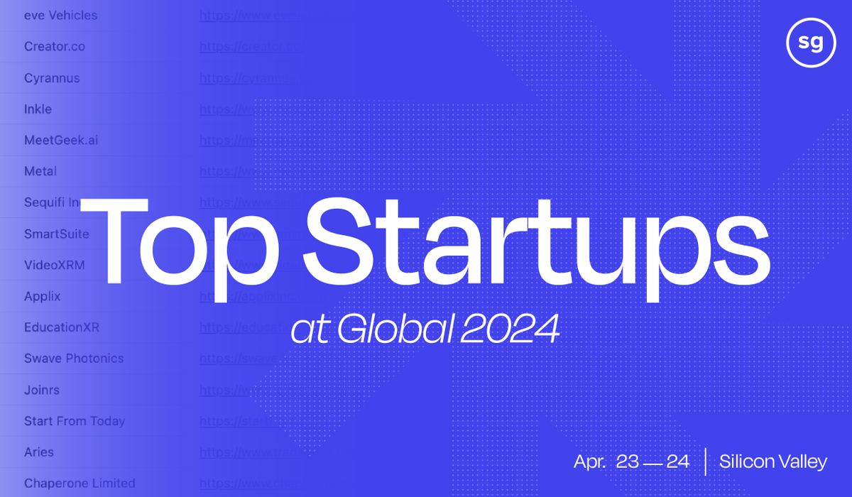 Introducing the top startups to watch at Global Conference 2024! 👀hubs.ly/Q02s9FBb0

150 companies from 30+ countries are ready for 2 jam-packed days of pitching, 1:1 meetings with investors, acquiring new customers, and showcasing what they're building.