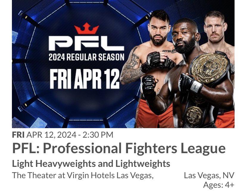 The good folks at PFL asked if we’d like to do a photo op of a face-off with a pro fighter at their Virgin event on Friday, but since we don’t exactly know what that is, we’ll just share their info. and avoid being choked out or whatever. virginhotelslv.com/event/profesio…