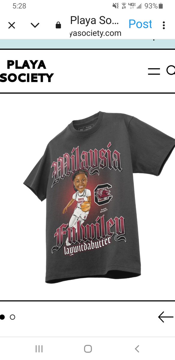 My daughter and I bought the <a href="/MilaysiaF/">MILAYSIA FULWILEY</a> shirts at <a href="/Playa_Society/">Playa Society</a>!! Please support Lay and get you a shirt!! 🐔🏀🏆#2024NationalChamps #SCWBB