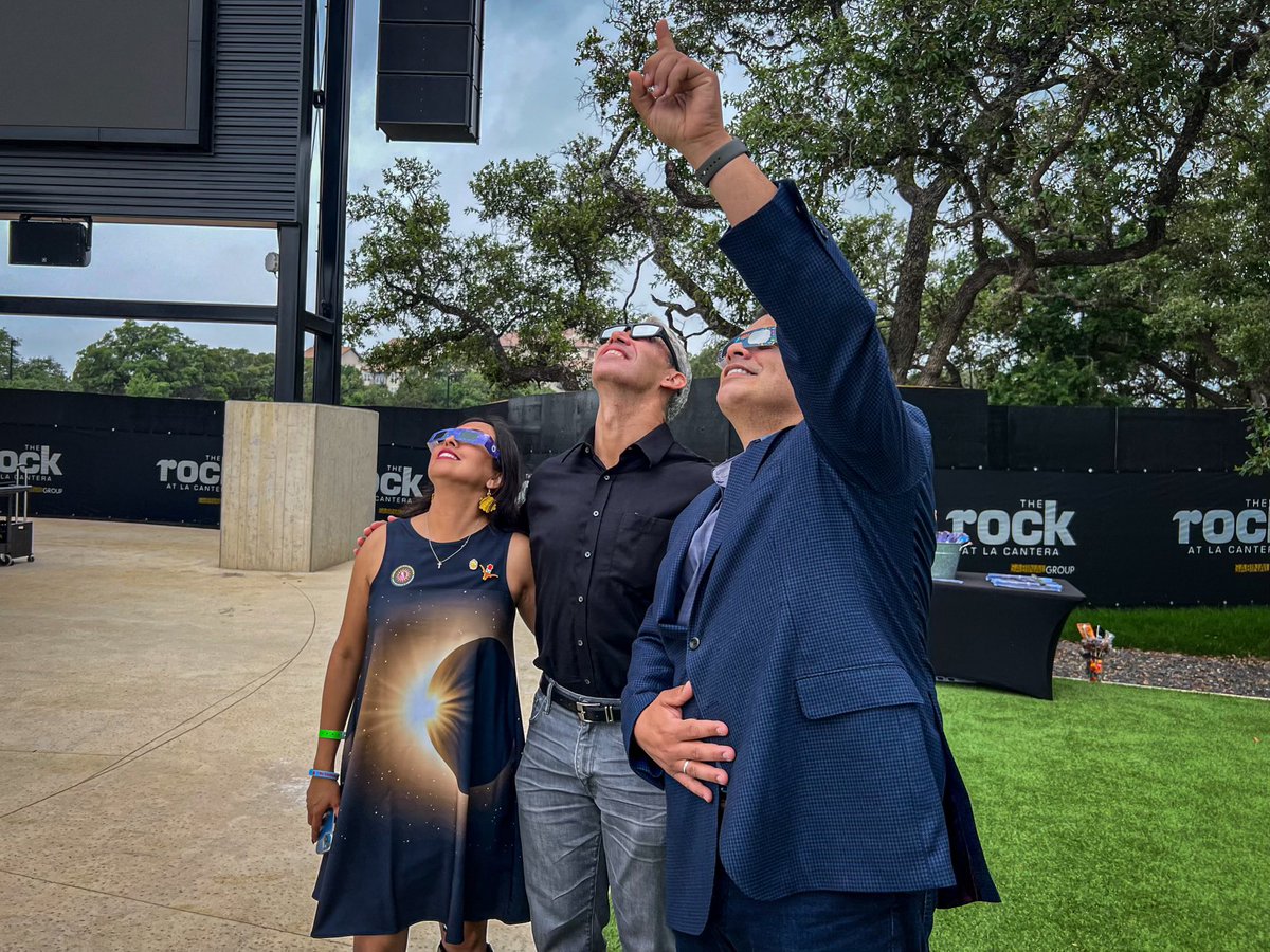 A few clouds couldn’t stop the excitement behind this experience of a lifetime! We had an awesome time witnessing the total solar eclipse at the @RockAtLaCantera.