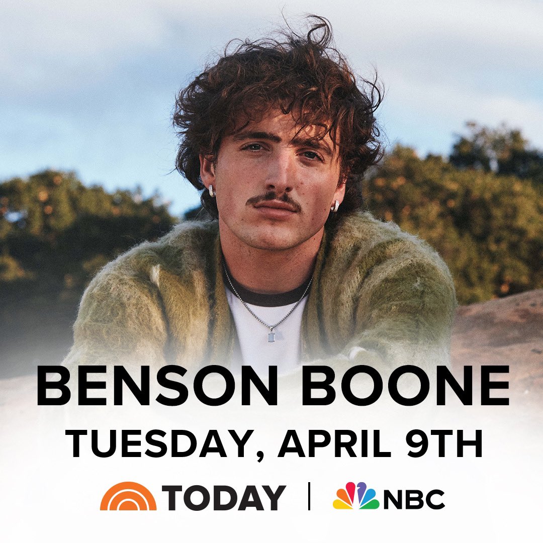 Tune in tomorrow at 8 am PT and catch @bensonboone on the @TODAYshow!