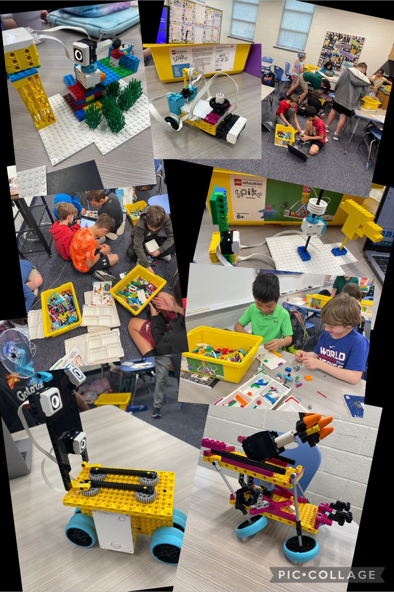 Ss celebrating #SolarEclipse2024 with some #LEGOeduEclipse challenges from <a href="/LEGO_Education/">LEGO Education</a>! Ss designed their own mobile observatories and models of an eclipse with LEGO suns, Earths, and moons. #misdgt #wearemckinney