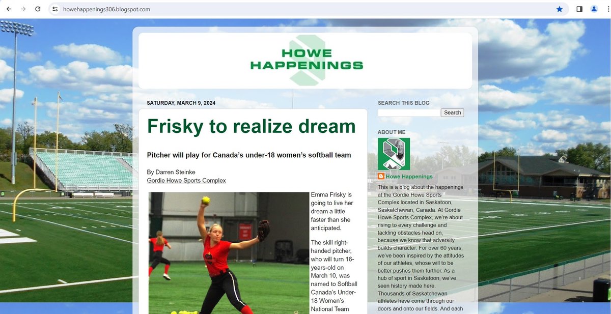 Tuesday is the 9th of the month, which means we will have new content go live for the Howe Happenings blog. The blog already has lots of great content. Feel free to check it out at howehappenings306.blogspot.com. #GordieHoweSports. #PrideofHome. #Wearefamily. #Yxe.