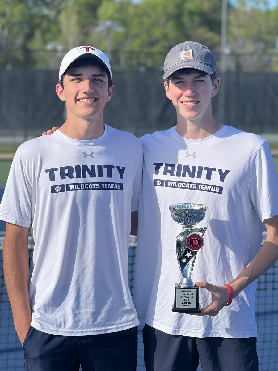 🎾 <a href="/TPSAthletics1/">Trinity Wildcats Athletics</a> varsity boys played the Decatur HS Invitational tournament on Saturday. Team was overall tourn champ. Individual sgls tourn champs: S Treadwell #1, J Treadwell #2, C Franklin #5. Doubles tourn champs: Treadwell bros #1. <a href="/AHSAAUpdates/">AHSAA</a> <a href="/mgmsports/">Advertiser Sports</a> <a href="/Jerryhump3/">Jerry Humphrey III</a>