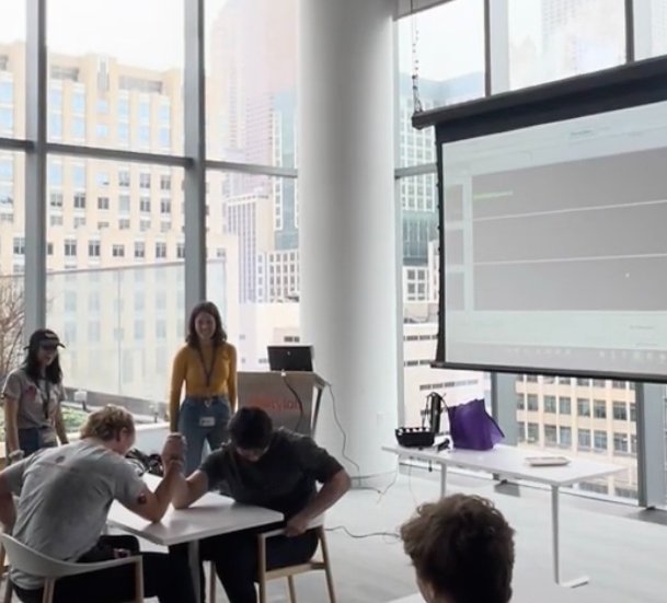 neuromuscntrlab's tweet photo. Shoutout to Jorie from the ARMS lab for organizing an awesome National Biomechanics Day event for the @AbilityLab!! We had an "electric" time during our demos using EMG to measure muscle activation! The future of biomechanics such is "exciting"⚡️@AmSocBiomech @BiomechanicsDay https://t.co/3ODtHoW3K7