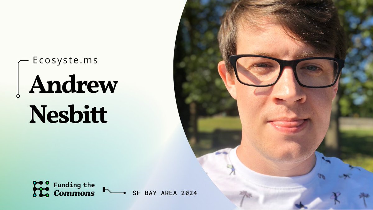 Funding The Commons (@fundingcommons) on Twitter photo How can we gauge the real-world impact of open-source software? 💻🌍
Join <a href="/teabass/">Andrew Nesbitt</a> from @Ecosyste_ms at #FtCBerkeley for a deep dive into assessing and enhancing the value and influence of open-source projects.
👉 Register for Apr 13-14, SF: lu.ma/FtCSF2024 How can we gauge the real-world impact of open-source software? 💻🌍
Join <a href="/teabass/">Andrew Nesbitt</a> from @Ecosyste_ms at #FtCBerkeley for a deep dive into assessing and enhancing the value and influence of open-source projects.
👉 Register for Apr 13-14, SF: lu.ma/FtCSF2024
