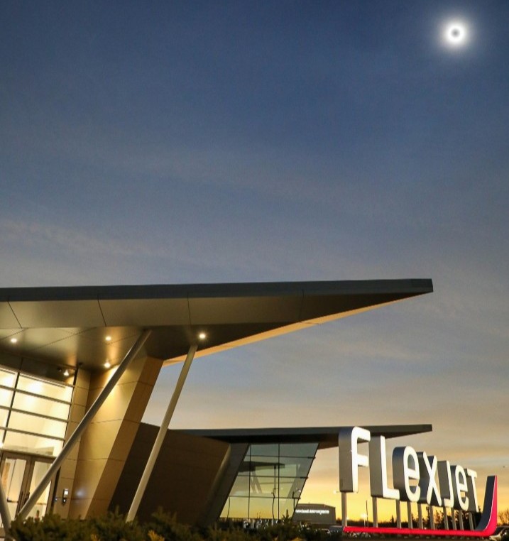 It’s not every day a total solar eclipse makes an appearance directly above the Flexjet Global Headquarters.