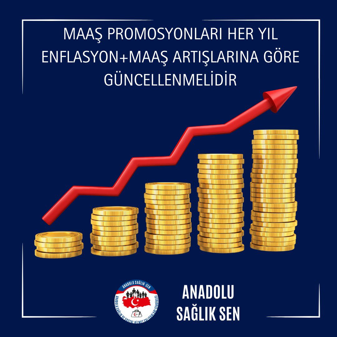 ↘️Kamu Çalışanlarının maaş promosyonları her yıl güncellenmeli, ↘️Memurların hak kayıpları korunmalı, ↘️Bankaların kârlılığı artarken, kamu çalışanlarının alacağı para değer kaybına uğramamalı, ANADOLU SAĞLIK-SEN #SiyasetinDeğilÇalışanınSendikası anadolusagliksen.org.tr ☎️0312…