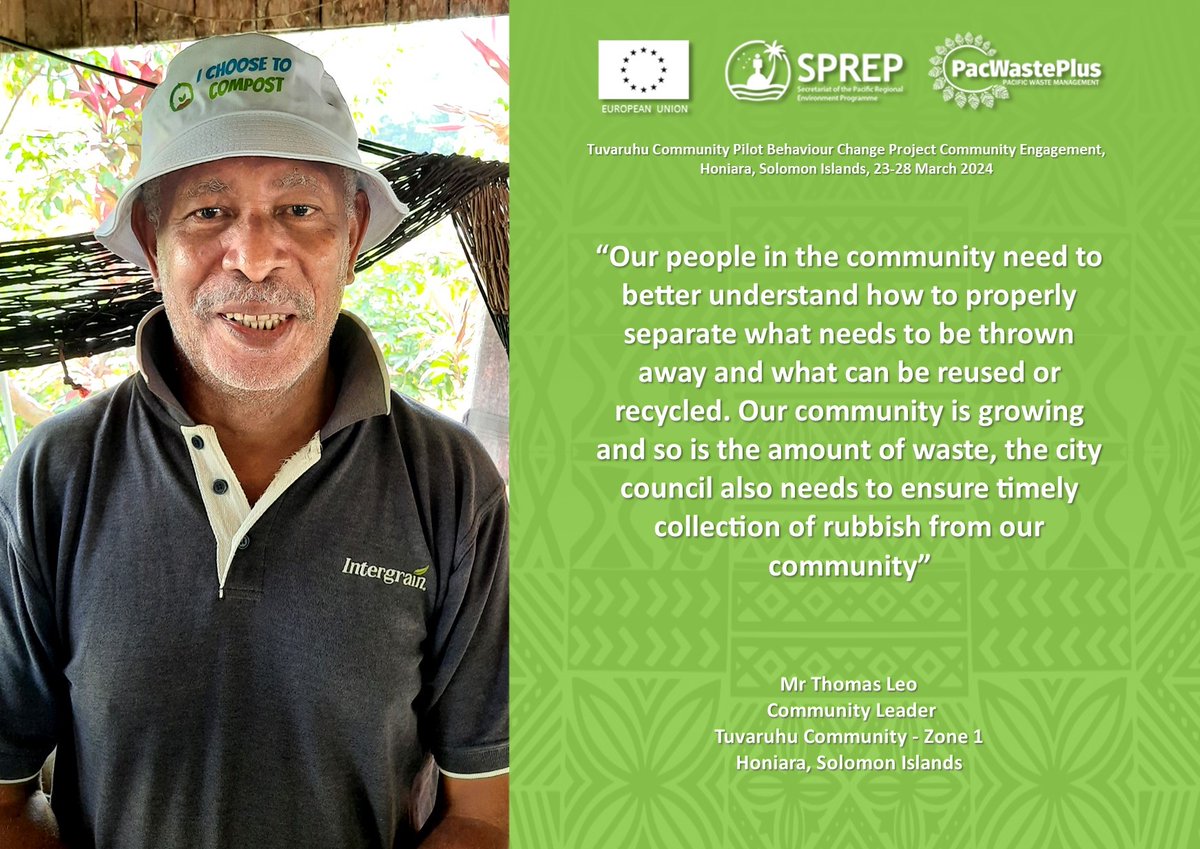 Tuvaruhu Community in Honiara, 🇸🇧 #SolomonIslands moves forward on Behaviour Change Pilot Project to improve #WasteManagement 
🔗➡️tinyurl.com/4ytt9cvm