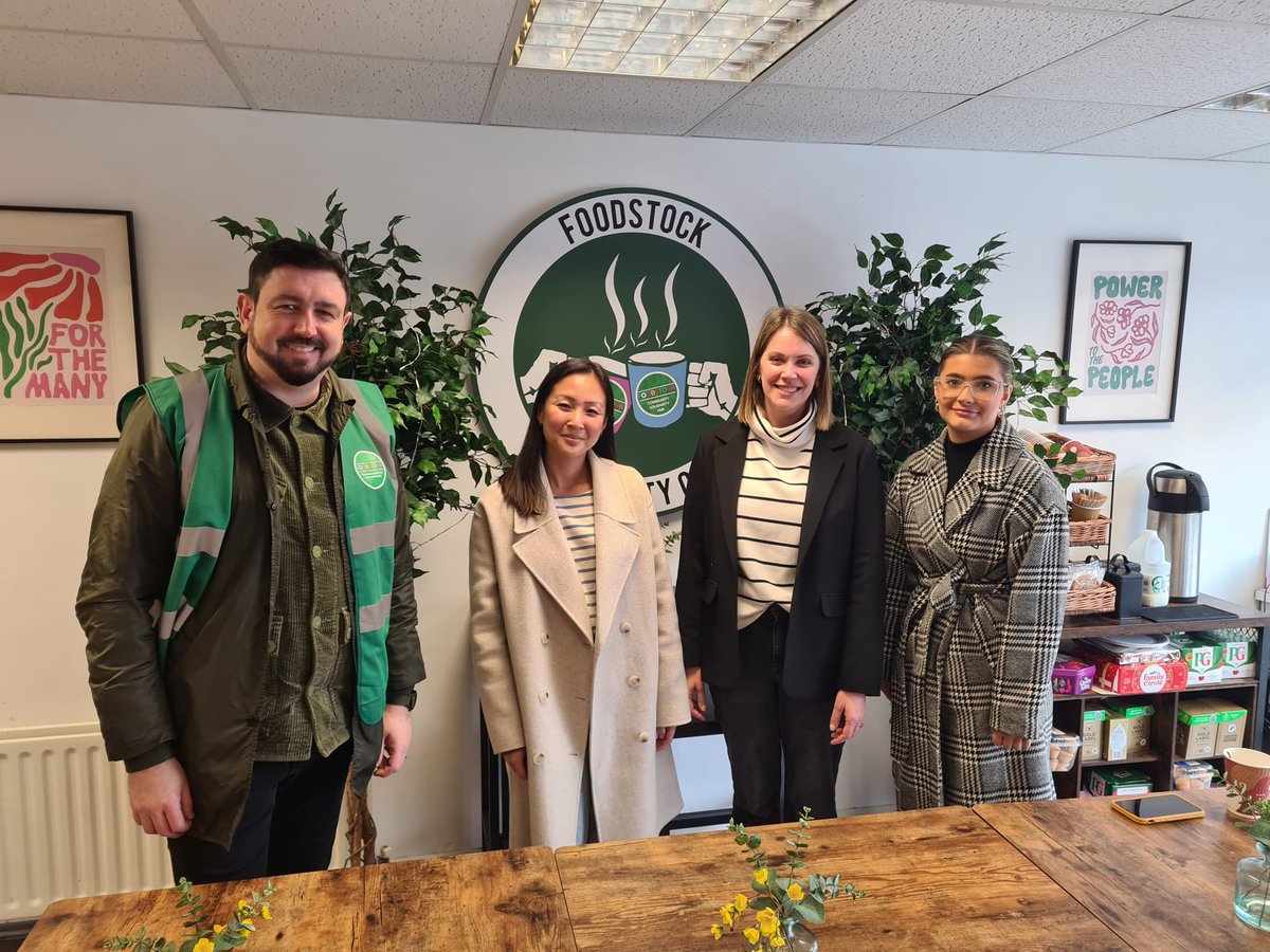 The collaboration between Amazon & Foodstock in communities in Belfast has been really groundbreaking and allowed us to reach so many people. Delighted to meet with Yineng, Francesca and Daisy who travelled all the way from the States and London today to discuss future plans.