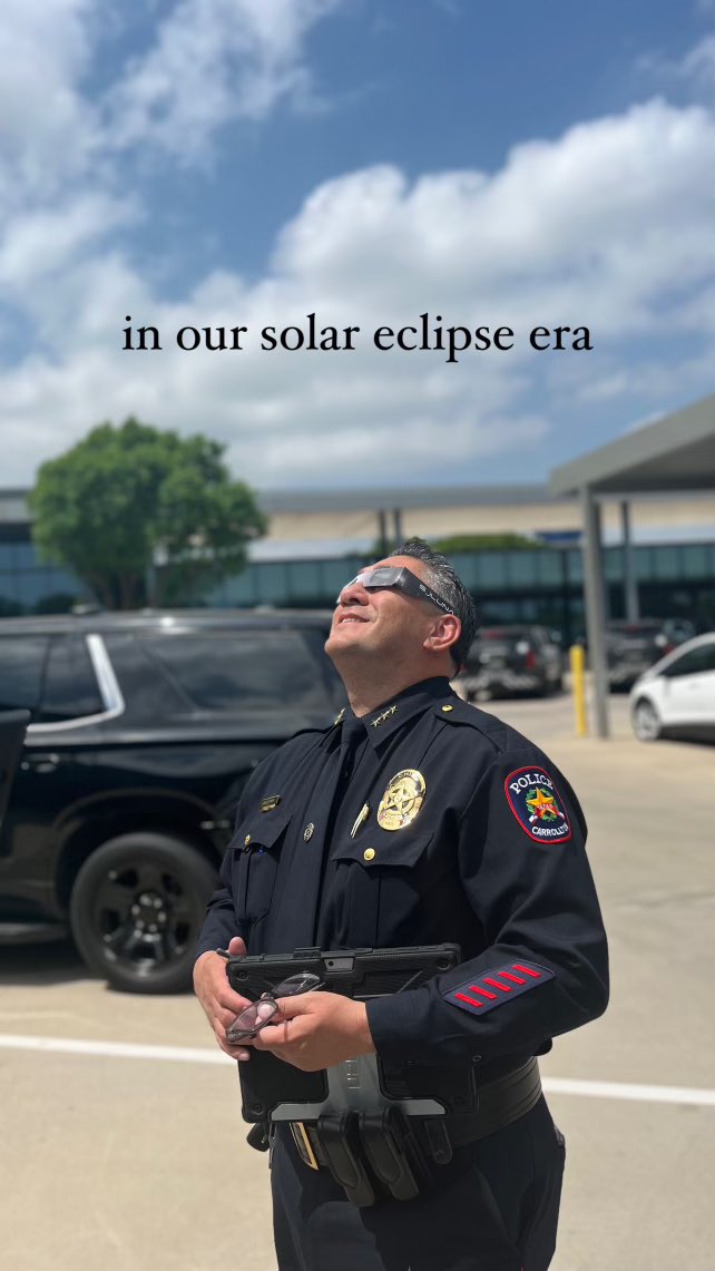 CarrolltonTXPD's tweet image. Solar Eclipse Era (Carrollton PD Version) (From Earth) 

#carrolltontx #carrolltontxpd #Eclipse2024