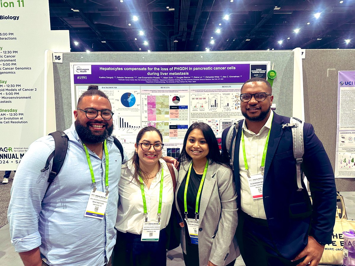 Elshaddai White, PhD (@blkboiscientist) on Twitter photo It was great seeing my former lab mates <a href="/nyuschoolofmed/">NYU Grossman School of Medicine</a> <a href="/nyulangone/">NYU Langone Health</a> 💜 Congrats <a href="/KoelinaG/">Koelina Ganguly</a> on your research! <a href="/VOVasquez_/">Victoria Osorio Vasquez</a> <a href="/JEncarnacion_/">Joel Encarnación-Rosado</a> #AACR2024 #YCA
Check out my name on the poster 🤩 It was great seeing my former lab mates <a href="/nyuschoolofmed/">NYU Grossman School of Medicine</a> <a href="/nyulangone/">NYU Langone Health</a> 💜 Congrats <a href="/KoelinaG/">Koelina Ganguly</a> on your research! <a href="/VOVasquez_/">Victoria Osorio Vasquez</a> <a href="/JEncarnacion_/">Joel Encarnación-Rosado</a> #AACR2024 #YCA
Check out my name on the poster 🤩