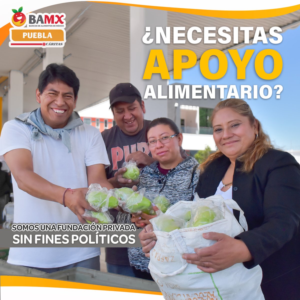 El alimento es un derecho de todos, si necesitas apoyo alimentario, llámanos de lunes a viernes de 8:30 am a 5:00 pm al 222 2885700 con el área de proyectos sociales y con gusto te brindaremos información.