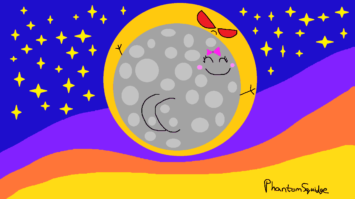 I drew an accurate artistic depiction of the eclipse on stream earlier and I have to say it's my FINEST work yet