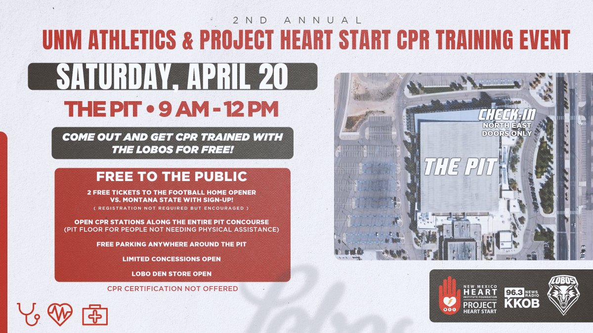 Can't wait until the next Project Heartstart event on the 20th! There will be 3 sessions total, starting at 9, 10 and 11am and lasting an hour each. For more information and how to register, visit loom.ly/U5-BnEM #GoLobos