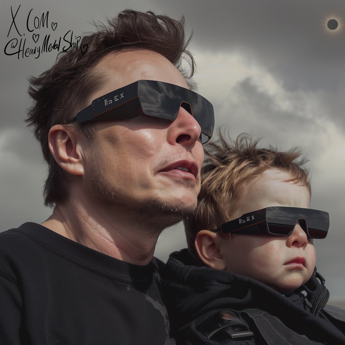“Was cool to see the eclipse from Austin. ~ 27 years before it’ll happen here again.” - @elonmusk Elon showed his little ones the wonders of Earth today and they got to witness a beautiful celestial event through the clouds. Did you get to see the eclipse this morning? 🌙✨