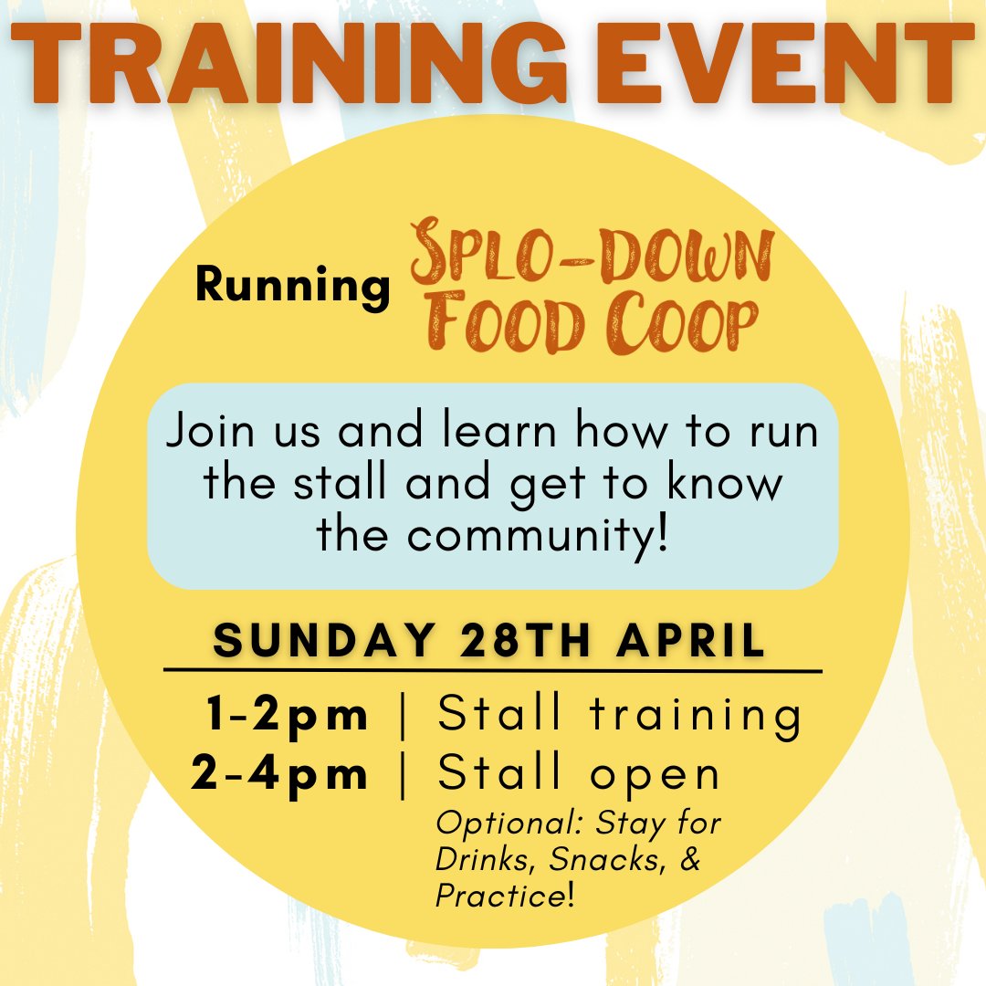 Wanted to get more involved with Splo-down? Join us on a Sunday afternoon to learn how to run all aspects of the stall and meet others in the community! Register a free space here! eventbrite.co.uk/e/879745752227