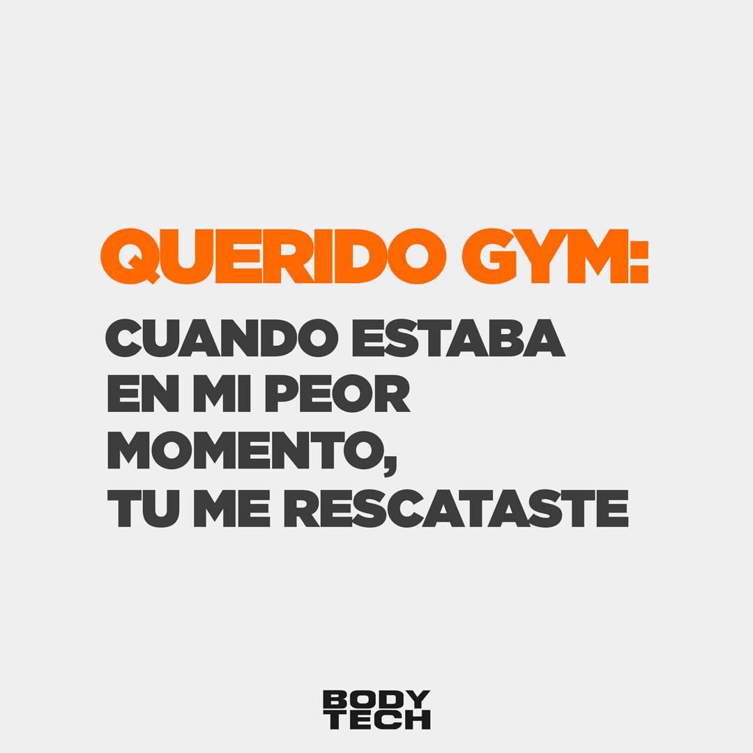 Querido gym, gracias 🧡 #SoyMejorQueAyer