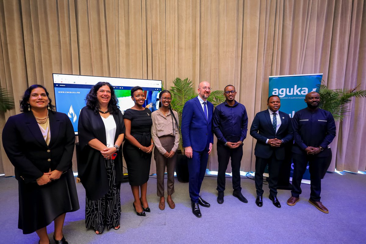 EUinRW's tweet photo. The President of the European Council @CharlesMichel visited @norrskenEA to witness first-hand the inspiring work by entrepreneurs under our #Aguka Programme. With @RwandaYouthArts @RwandaICT @UNDP_Rwanda @RwandaAMI we are working to create jobs &amp; opportunities for young Rwandans https://t.co/9KnezzZC57