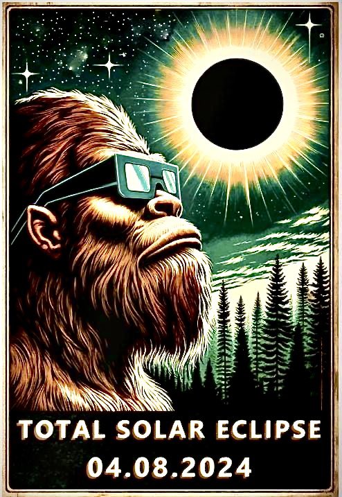 🚨Hey Folks! Even Bigfoot (Sasquatch) was enjoying and watching the 2024 Solar Eclipse Deep in the Forested Mountains of the Catskills🚨