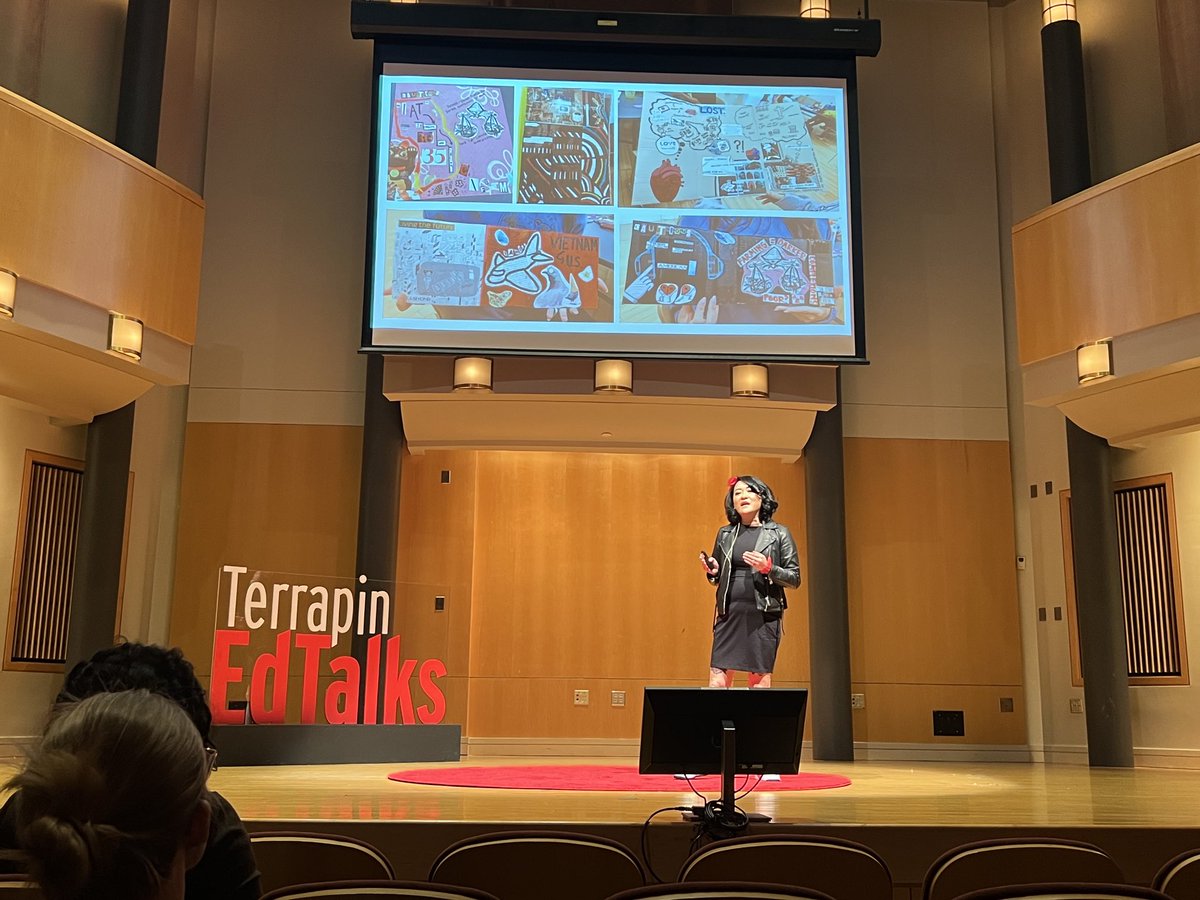 “Indeed our stories are multilayered. painful at times, restorative at other times, and always connected to something, to somewhere, to someone.” ⁦@rossinaliu⁩ #TerrapinEdTalks