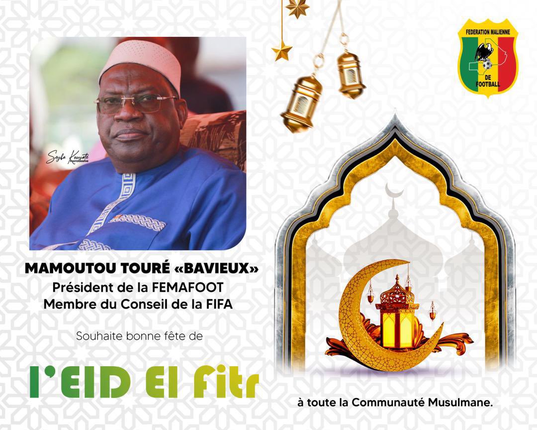 À l'occasion de la célébration de l'Aïd el-Fitr, le Président et les membres du Comité Exécutif de la #FEMAFOOT souhaitent à tous et à toutes une très bonne.