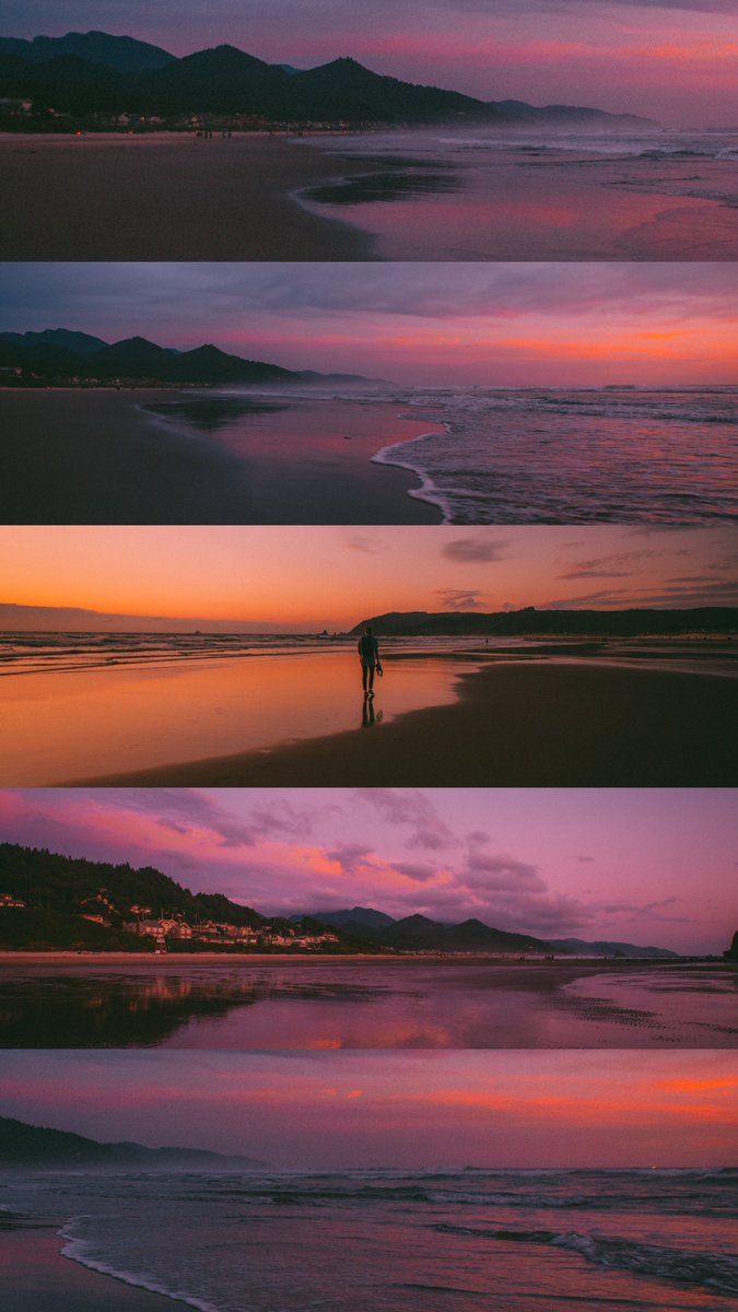 sunset on the coast of oregon