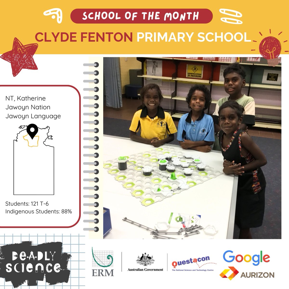Celebrating our latest School of the Month - Clyde Fenton Primary School! Here are some of their deadly learners discovering physics using the GraviTrax Marble Run. Do you want to be the next School of the Month? Email: admin@deadlyscience.org.au