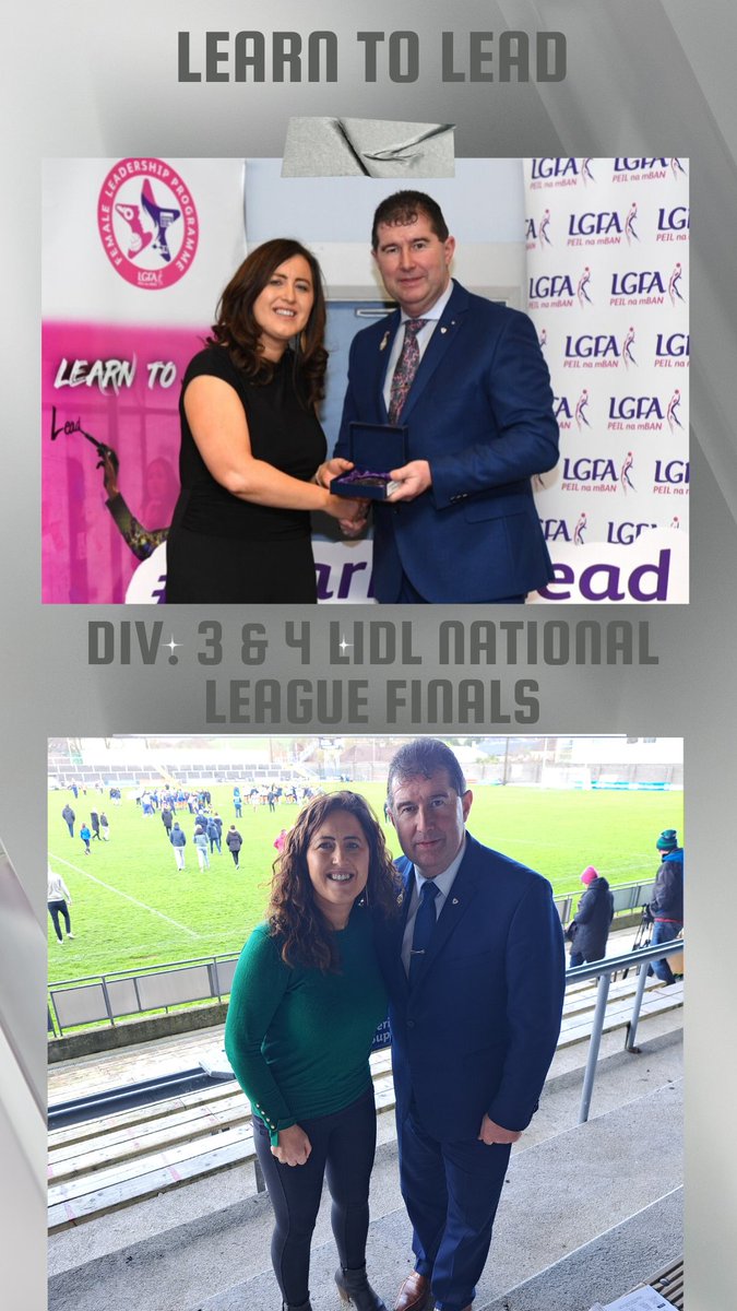 Pretty cool weekend, graduated #learntolead programme with @LadiesFootball in Feb '24 in the PR/Media strand. Got the opportunity to do Stadium Announcer for the Div. 3 & 4 Lidl National League Finals in Birr on sat, loved being part of the whole day #getbehindthefight #lgfa