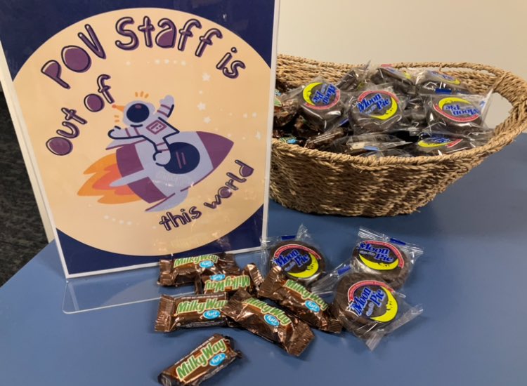 POV staff is out of this world! A little treat to celebrate everyone back from Spring Break. @krsimp22 @ms_norell