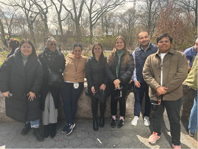 NYSNewAmericans's tweet photo. The ONA crew stops for a brief period to observe the eclipse. We sincerely hope that everyone has the opportunity to view it. We made sure to wear our safety glasses and hope you did too! :)
#Esclipse #Esclipse2024 #NewYork #OfficeForNewAmericans https://t.co/JEJvDPYrRd