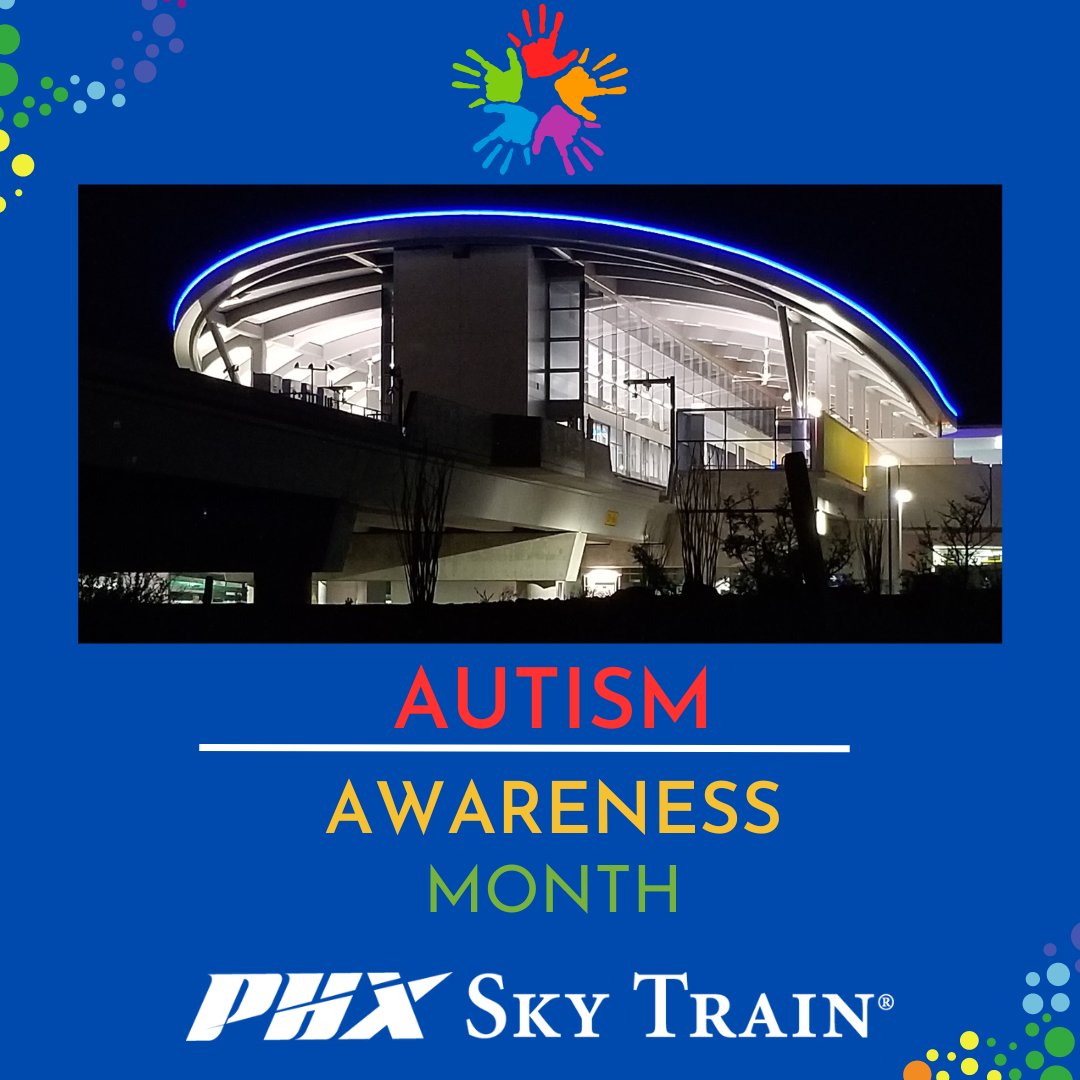 In support of Autism Awareness Month, we will be turning the Rental Car Center and 24th St. PHX Sky Train® Station lights blue this month. 

#autism #showyoursupport #PHX #SkyHarbor #americasfriendliestairport