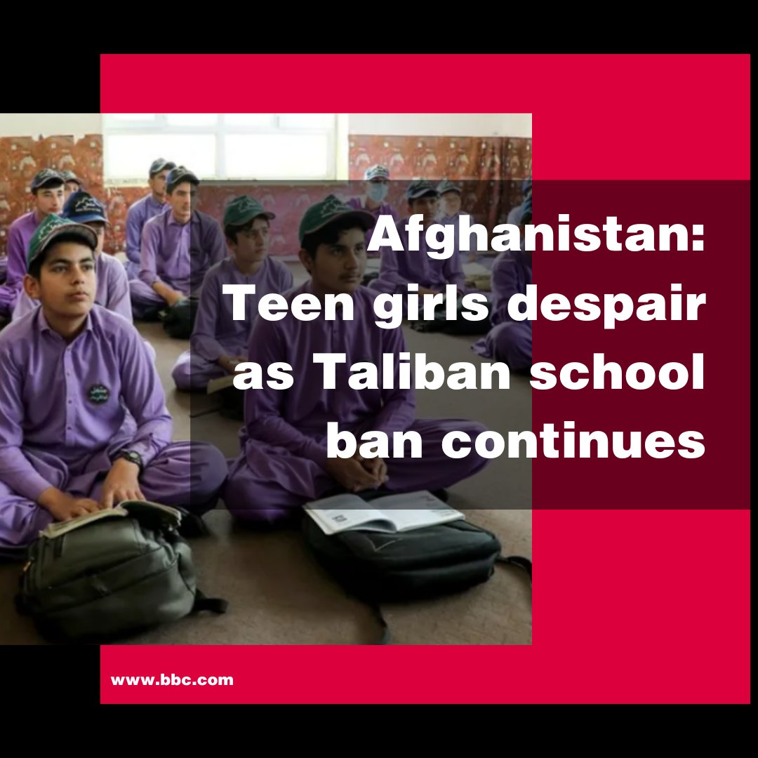 #OnYourRadar 330,000 girls should have started secondary school in Afghanistan this Spring, but many are losing hope as a promise of education falls short. Read more about the #UncomfortableTruths facing girls and women in #Afghanistan: bbc.com/news/world-asi…