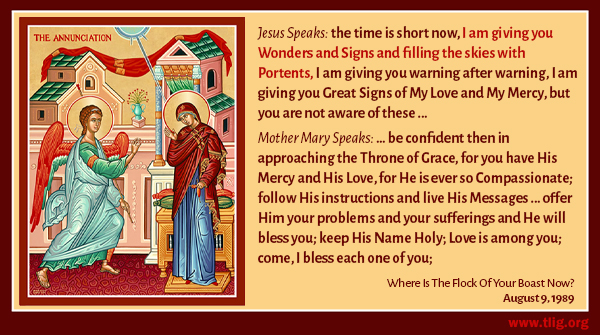 VassulaRyden's tweet image. It is no coincidence that the feast of the Annunciation falls on the same day as a total eclipse. God is giving us signs, but are we seeing them? Prepare your soul to meet your Lord, and live each day as if it were your last! ww3.tlig.org/en/messages/43…
 #SignsOfGod
