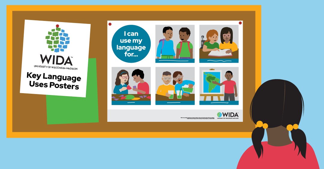 Key Language Uses Posters are now available for your classrooms! These posters highlight the Key Language Uses (Narrate, Inform, Explain, Argue) for reference during instructions, discussion or reflection. Get your set from the WIDA Store: store.wceps.org/products/01tPL…