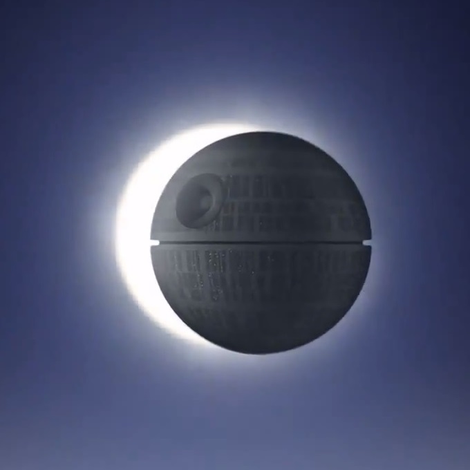 That was no eclipse earlier today! #StarWars #DeathStar #Eclipse2024 #eclipse #solareclipse