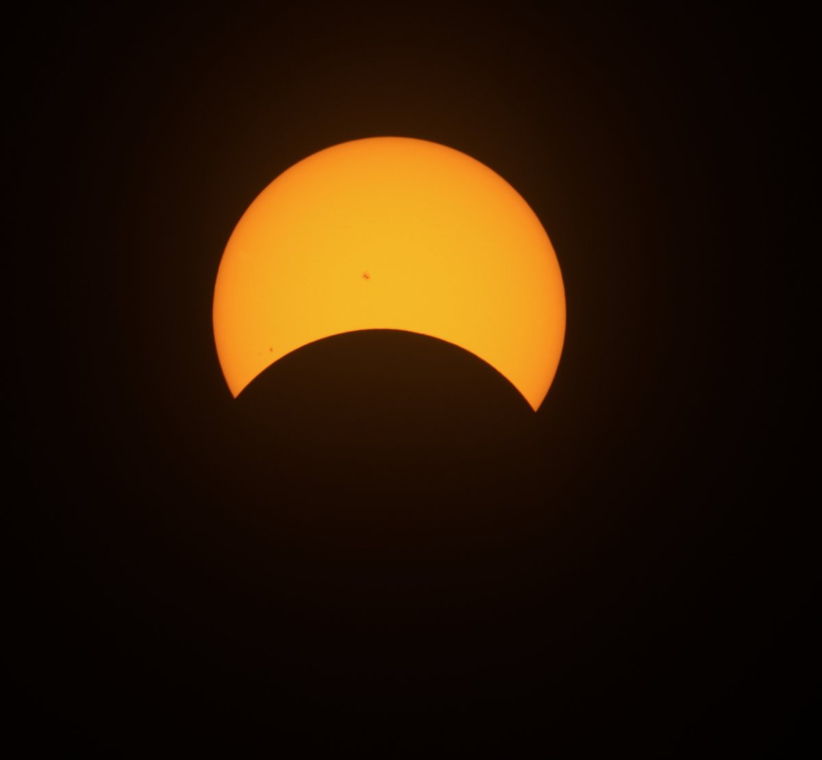 Today's partial #Eclipse2024, complete with sunspots from Nothern California. @NikonUSA #SolarEclipse #SolarEclipse2024