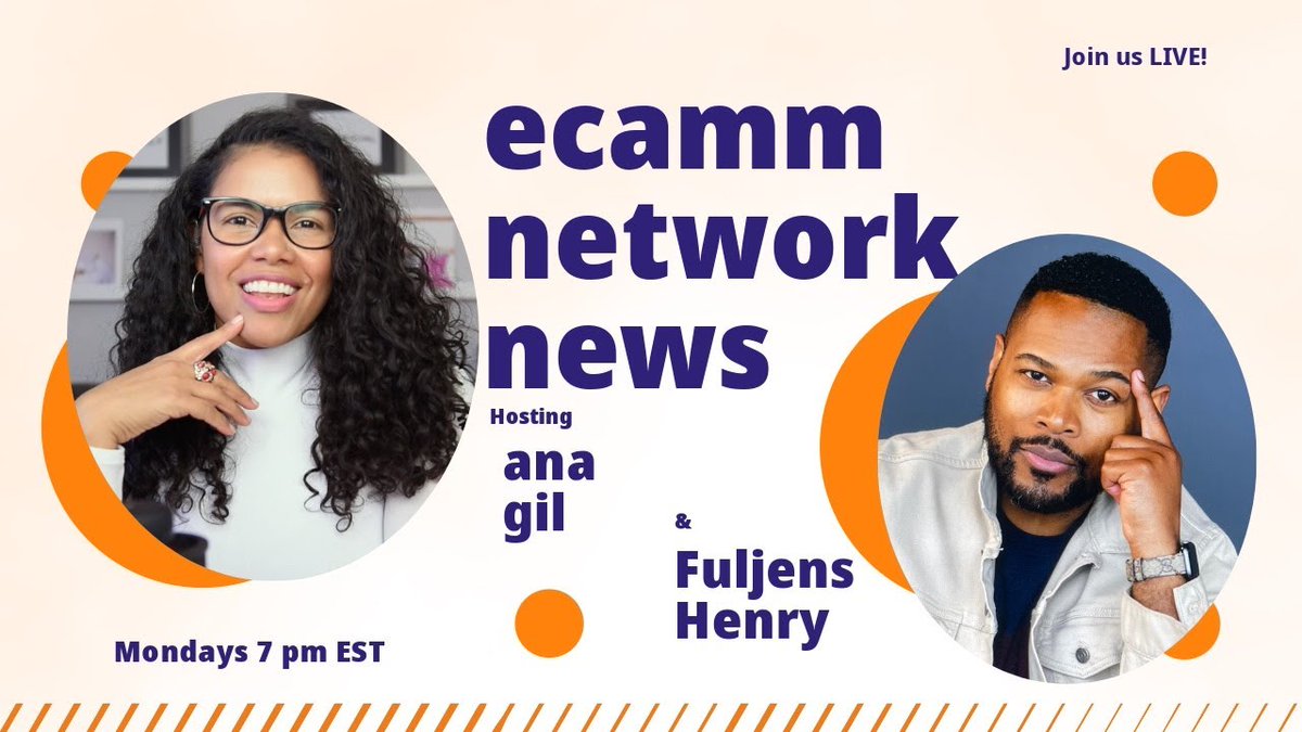 Hope you'll join us for Ecamm Network News with ana gil and Fuljens Henry. Tonight at 7pm Eastern on YouTube. youtube.com/watch?v=oxWAUa… #enn #ecammfam