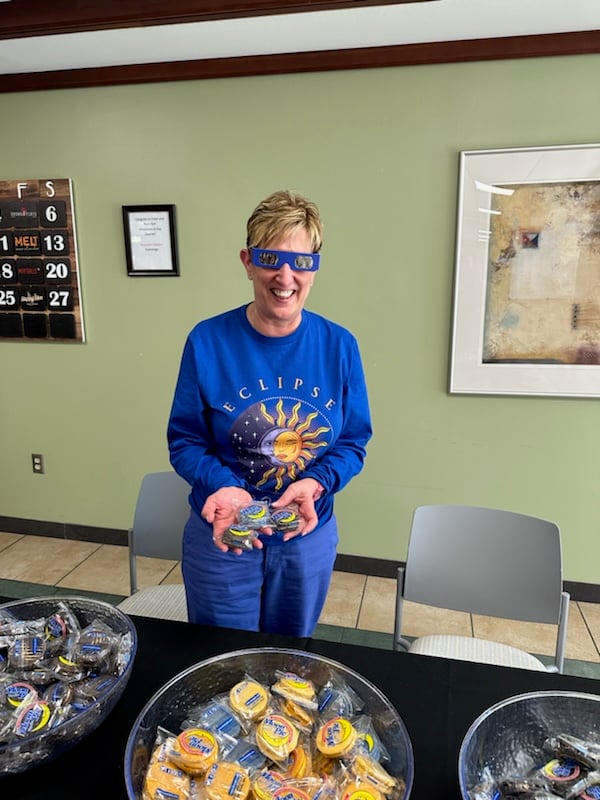 Today was a special day filled with excitement, including Moon Pie snacks for staff, watching the eclipse unfold with our patients outside, and a delightful game of eclipse bingo in therapeutic recreation. #OutOfThisWorldCare #ThinkPossible #Eclipse