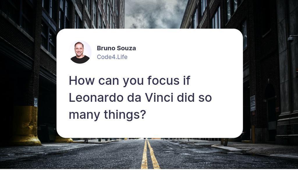 devcareerday's tweet photo. How can I focus on things that I want?

Read more 👉 https://t.co/8ygCWK4t1X

#LeonardoDaVinci #Career #SoftwareDeveloper https://t.co/tp6ZDQQ6UH