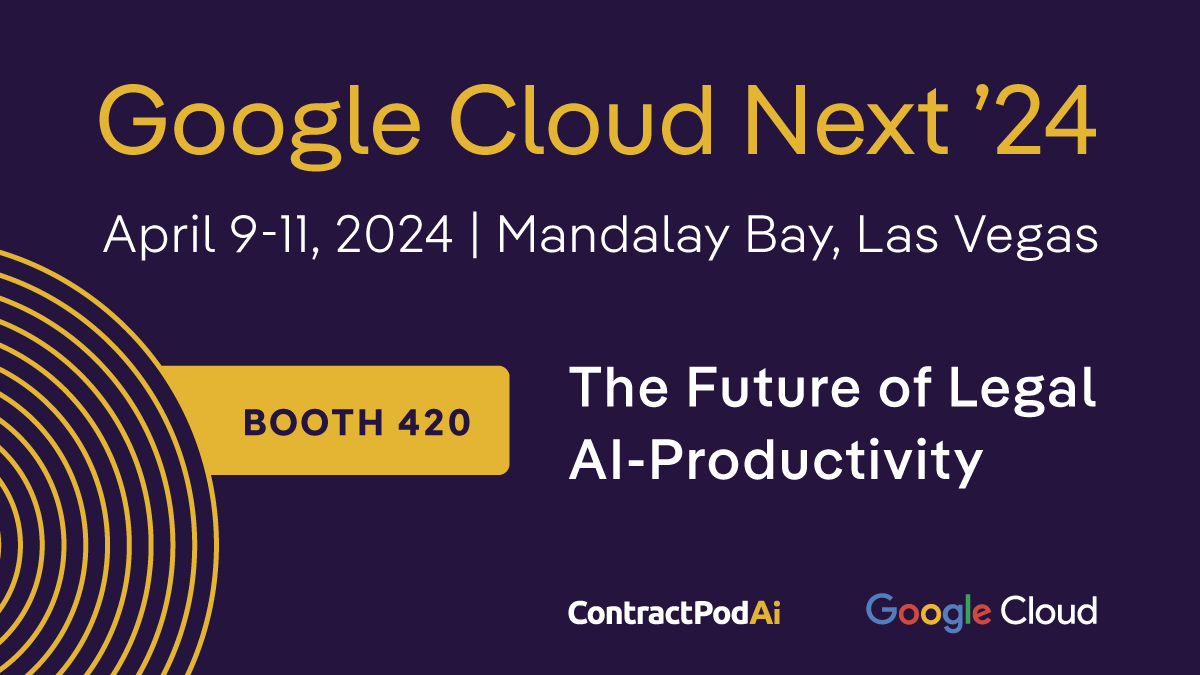 As we stand on the eve of #GoogleCloudNext, the anticipation is palpable!

Visit us at booth #420 for a sneak peek into #LegalAI's future. See how we're reshaping legal ops & boosting #organizationalefficiency. ow.ly/BVkN50RaLbC